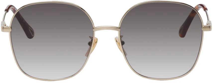 商品Chloé|Gold Square Sunglasses,价格¥2058,第1张图片