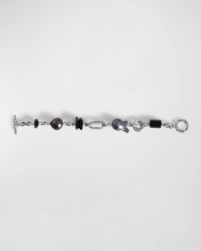 商品Stephen Dweck|Black Agate and Baroque Pearl Bracelet in Sterling Silver,价格¥6853,第2张图片详细描述