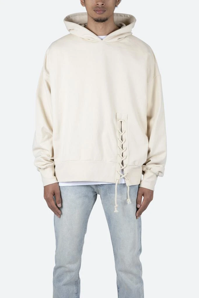 商品MNML|Laced Hoodie - Off White,价格¥243,第1张图片