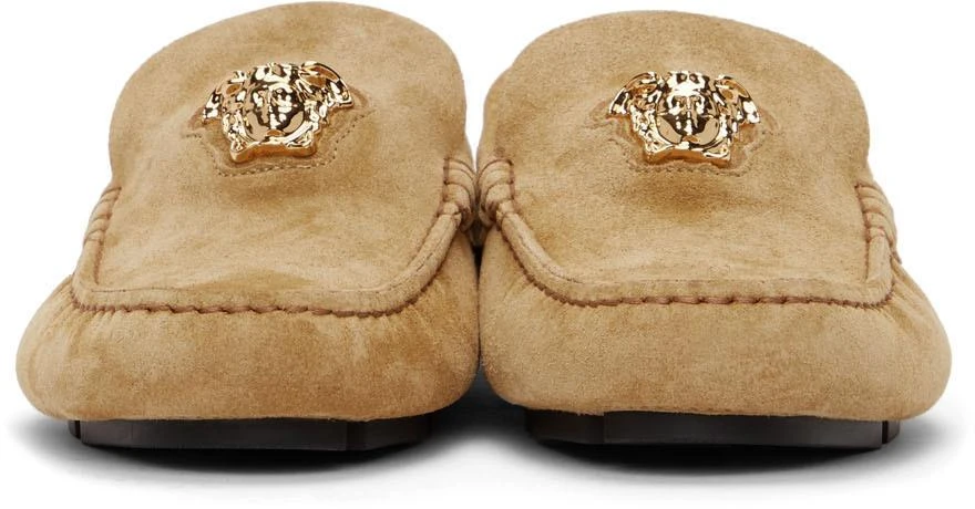 商品Versace|Brown Suede 'La Medusa' Loafers,价格¥2093,第2张图片详细描述