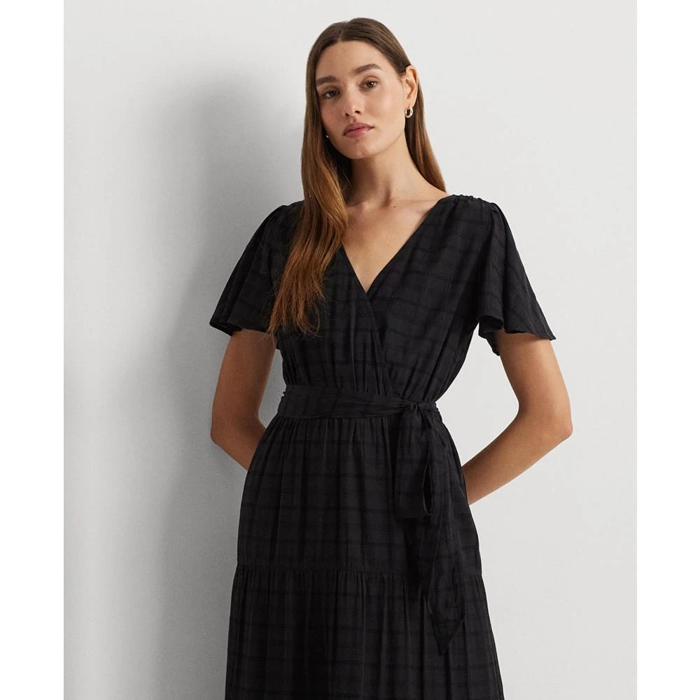 商品Ralph Lauren|Women's Shadow-Gingham Belted Cotton-Blend Dress,价格¥782,第4张图片详细描述