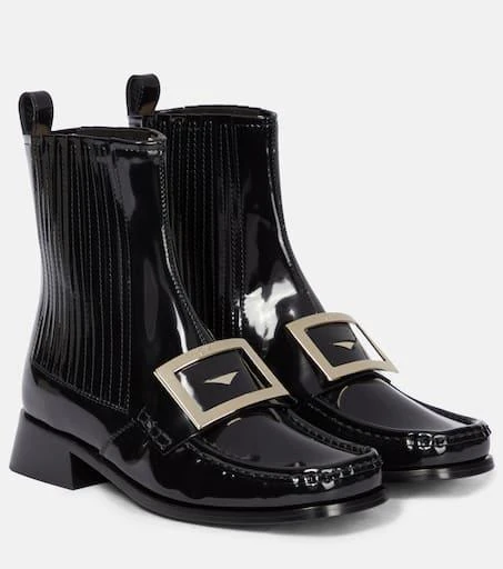 商品Roger Vivier|Preppy Viv' patent leather Chelsea boots,价格¥6331,第1张图片