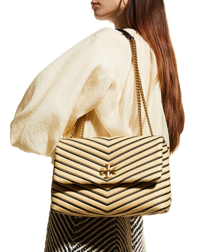 Kira Chevron Straw Convertible Shoulder Bag商品第6张图片规格展示