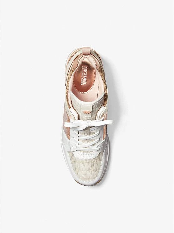 商品Michael Kors|Georgie Color-Block Leather and Logo Jacquard Trainer,价格¥283,第4张图片详细描述