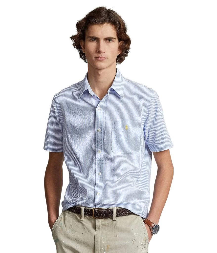 商品Ralph Lauren|Prepster Classic Fit Seersucker Shirt,价格¥933,第1张图片