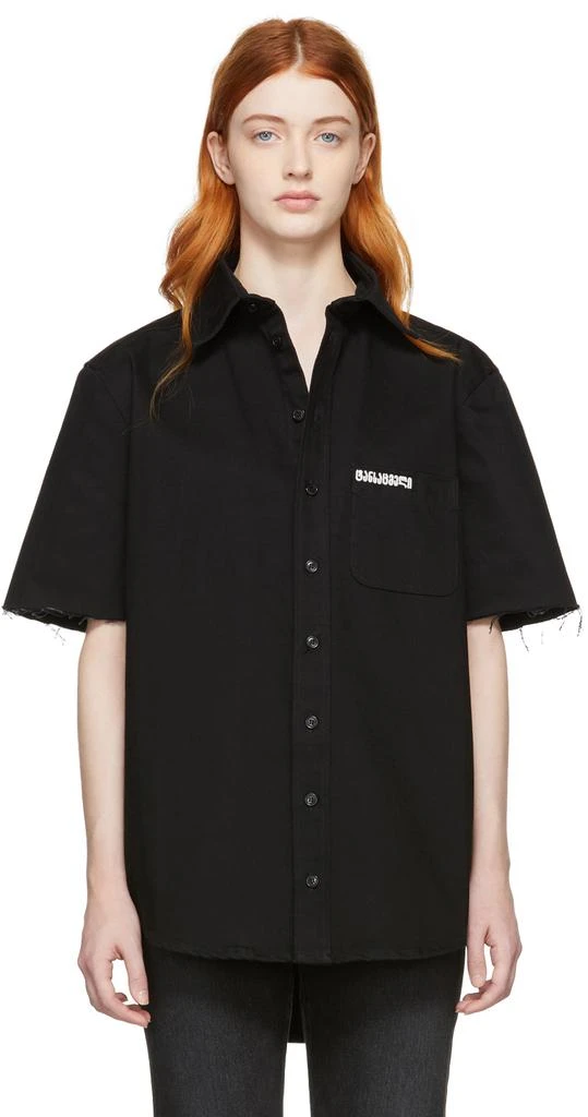 商品Vetements|Black Denim 'God Save Us' Shirt 短袖衬衫,价格¥1955,第1张图片