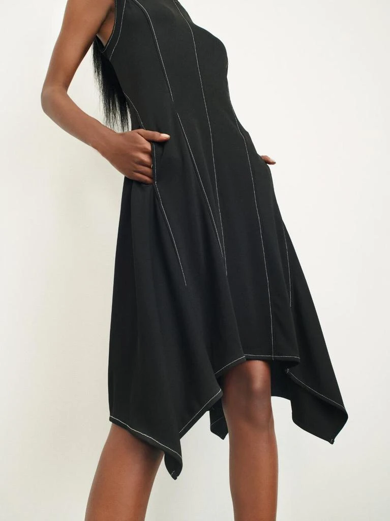 商品DKNY|Contrast Stitched Jersey A-Line Dress,价格¥519,第4张图片详细描述