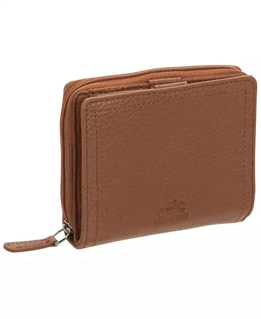 商品Mancini Leather Goods|Women's Pebbled Collection RFID Secure Mini Clutch Wallet,价格¥412,第2张图片详细描述