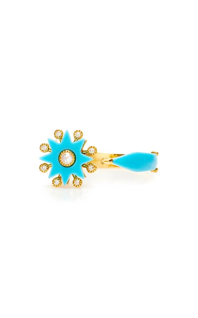 商品Colette Jewelry|Colette Jewelry - Women's 18K Yellow Gold Turquoise Comète Ring - Blue - US 6 - Moda Operandi - Gifts For Her,价格¥15103,第1张图片