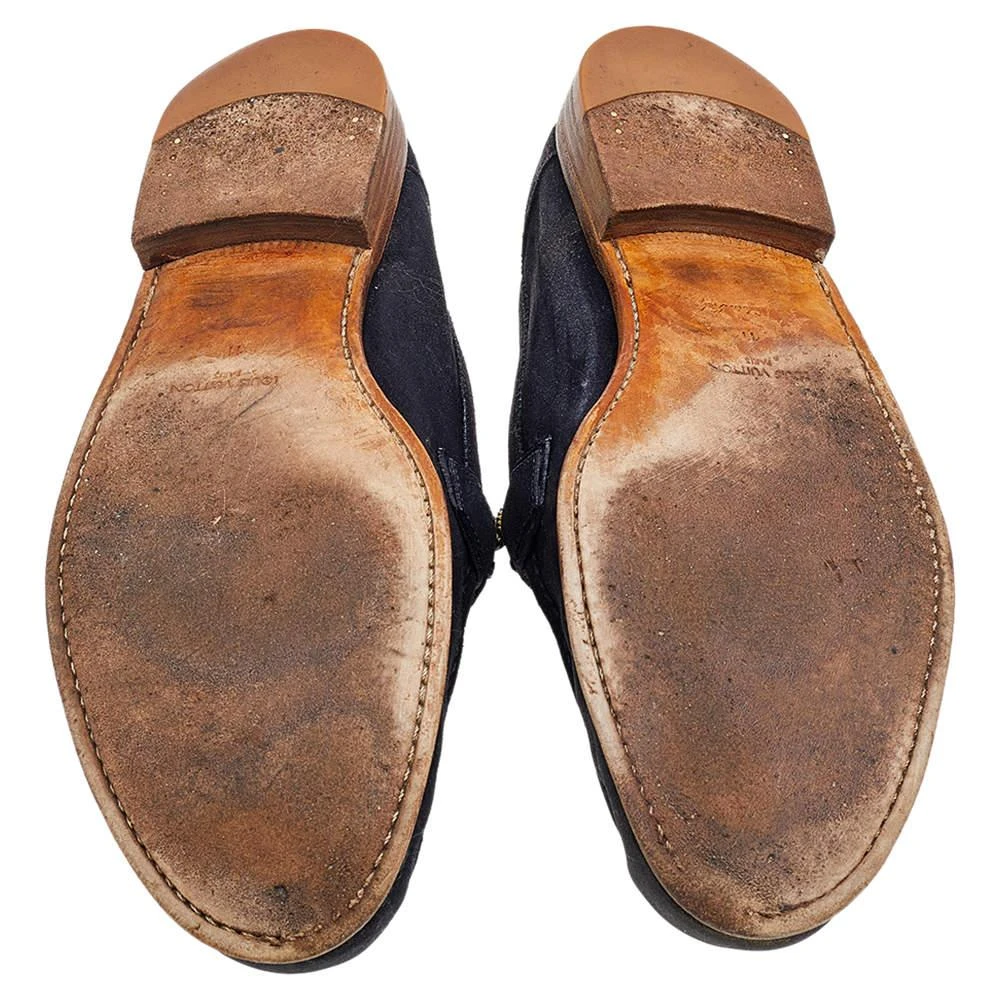 Louis Vuitton Blue Suede Major Slip On Loafers Size 45 商品