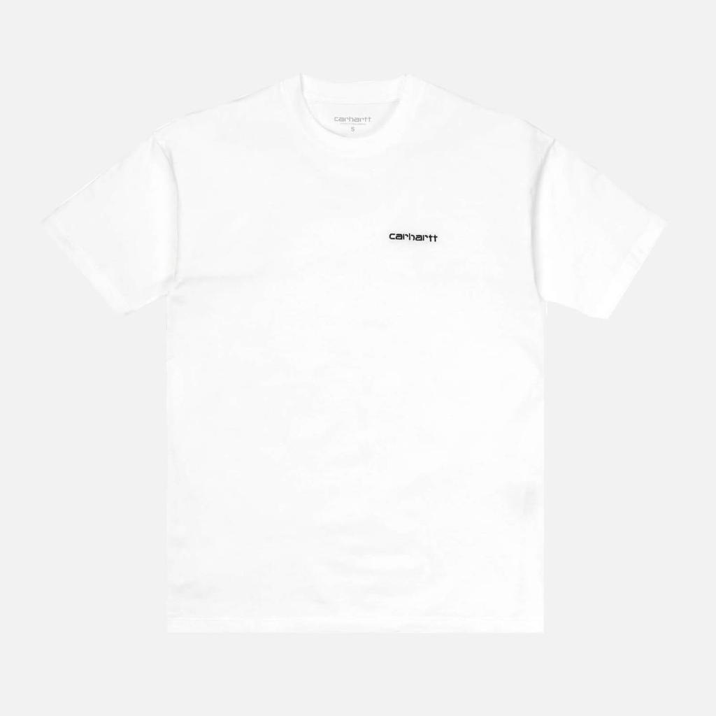 商品Carhartt|Carhartt WIP Women's Short Sleeve Script Embroidery T-Shirt - White/Black,价格¥185,第1张图片