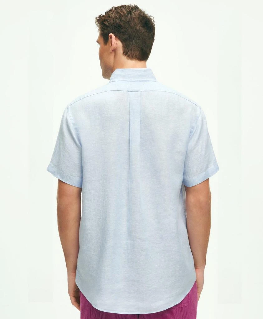 商品Brooks Brothers|Irish Linen Short-Sleeve Sport Shirt,价格¥737,第4张图片详细描述