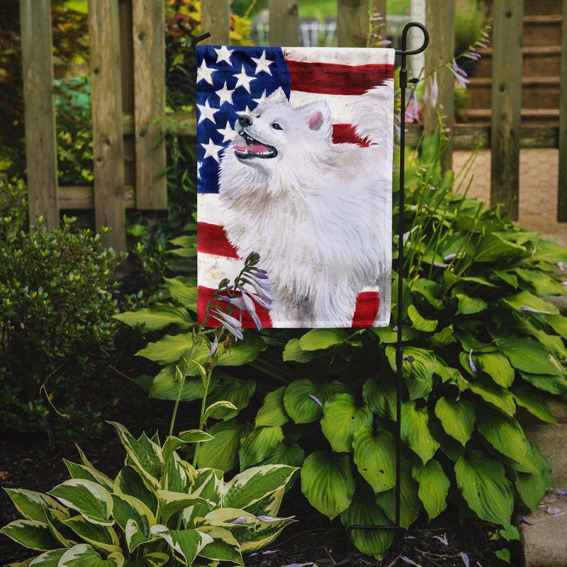 商品Caroline's Treasures|Samoyed Patriotic Garden Flag 2-Sided 2-Ply,价格¥136,第2张图片详细描述