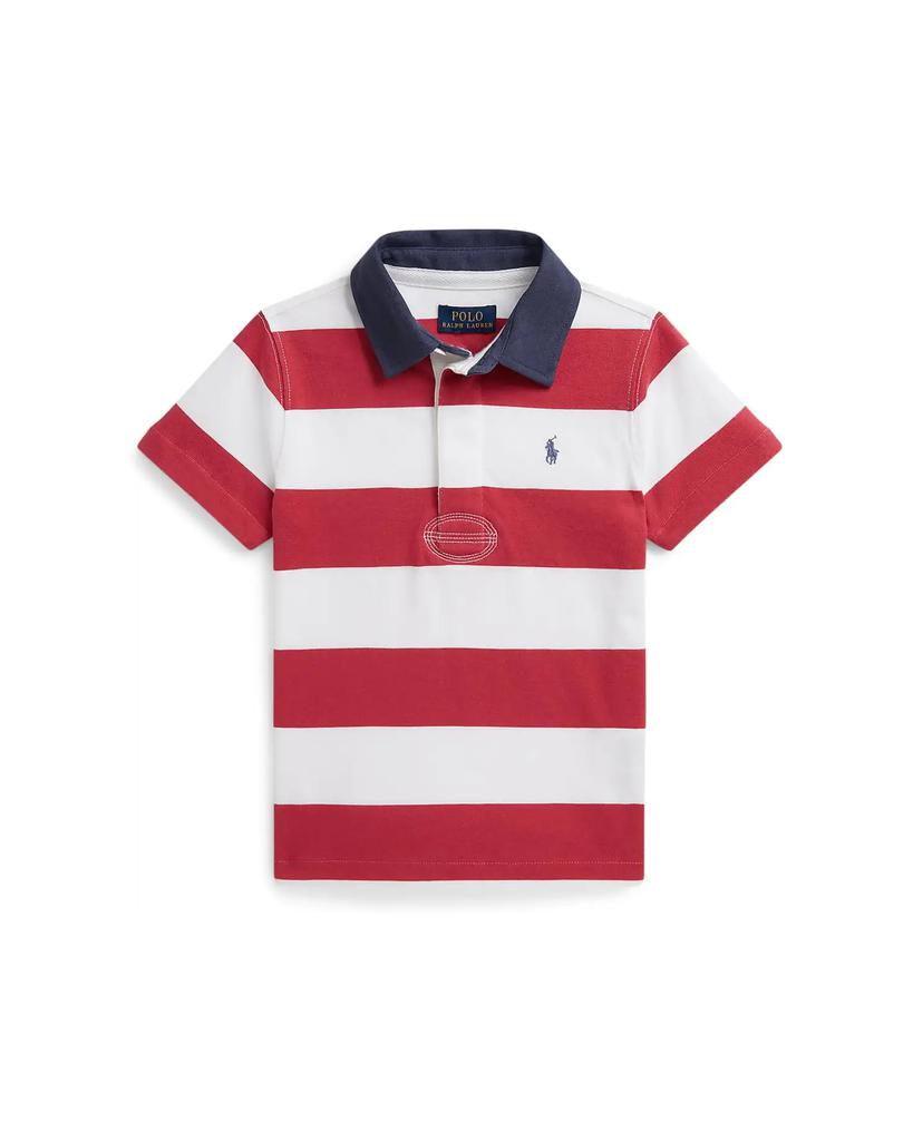 Boy's Polo Ralph Lauren Kids Striped Cotton Short-Sleeve Rugby Shirt (Big Kid) image 2