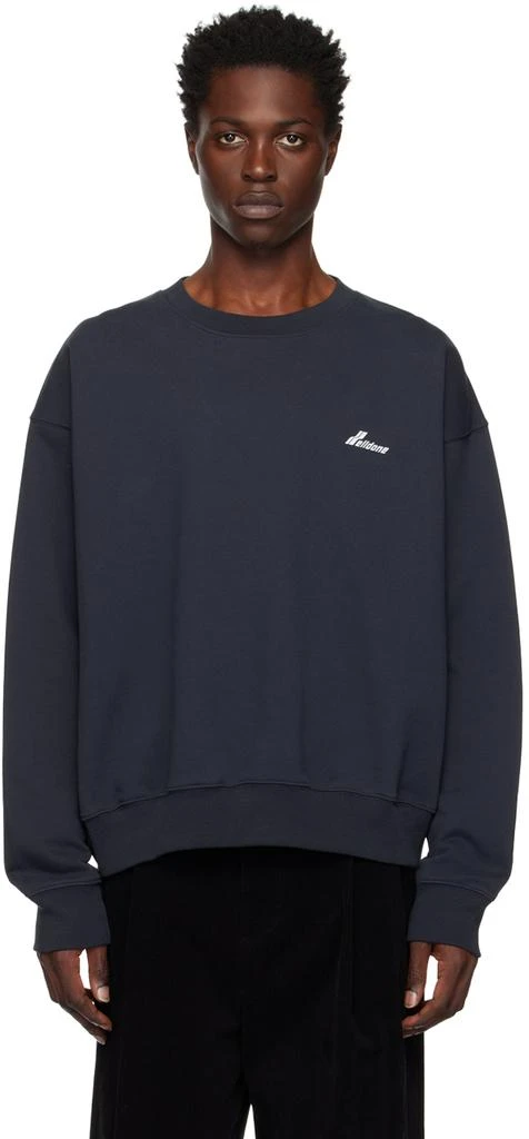 商品We11done|Navy Lettering Symbol Sweatshirt,价格¥3303,第1张图片