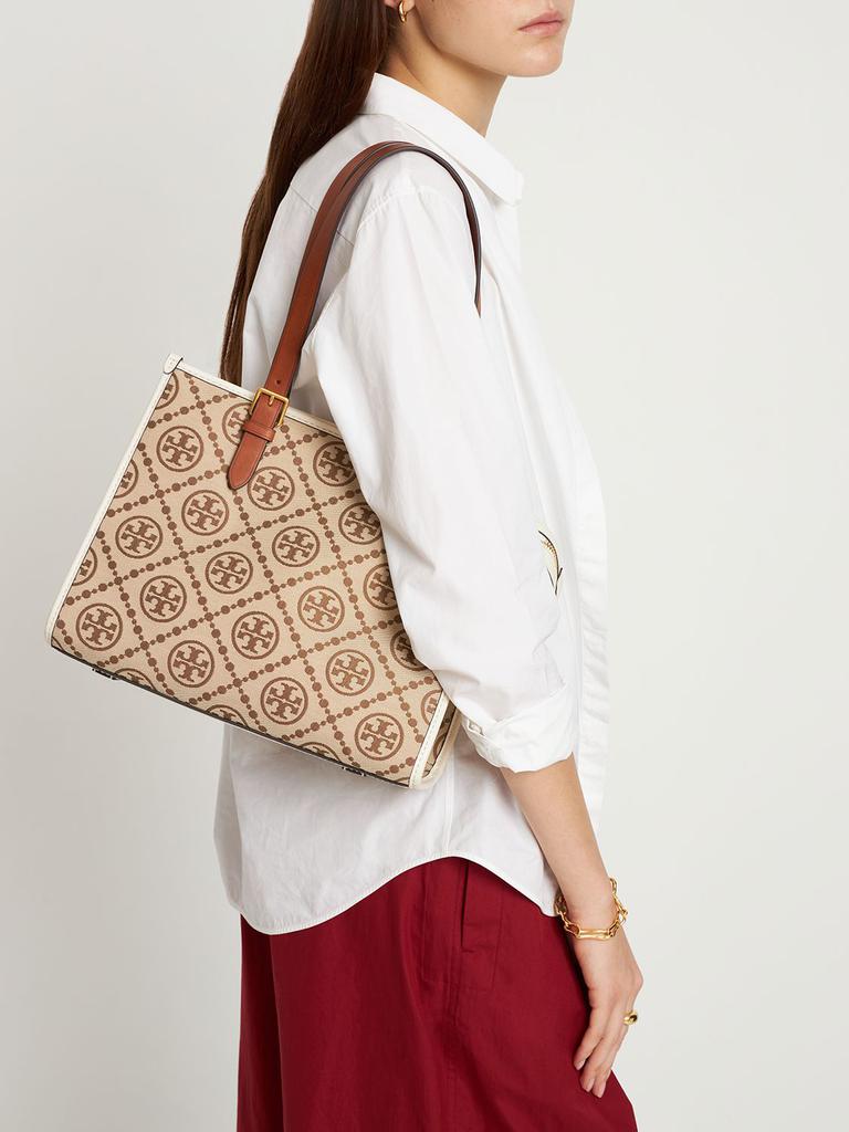 T Monogram Jacquard Small Tote Bag商品第1张图片规格展示