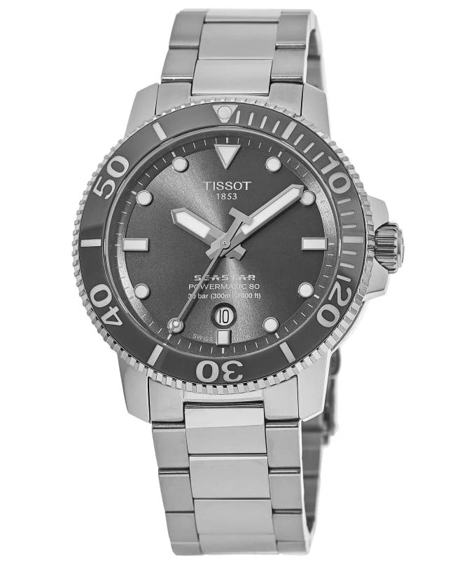 商品Tissot|Tissot Seastar 1000 Grey Dial Steel Men's Watch T120.407.11.081.01,价格¥4467,第1张图片