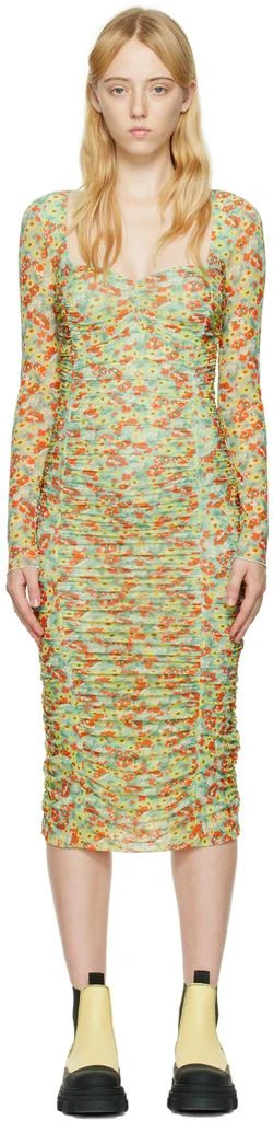 商品Ganni|Green Floral Midi Dress,价格¥1214,第1张图片
