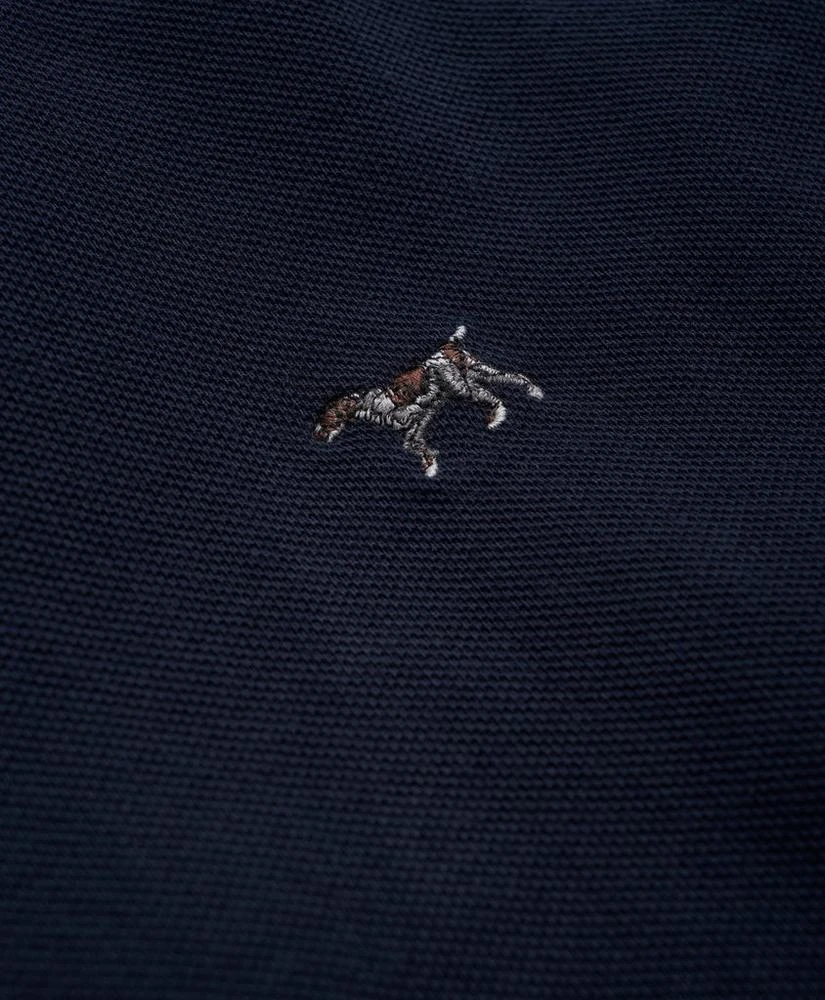 商品Brooks Brothers|Cotton Pique Long-Sleeve Embroidered Dog Polo Shirt,价格¥705,第3张图片详细描述