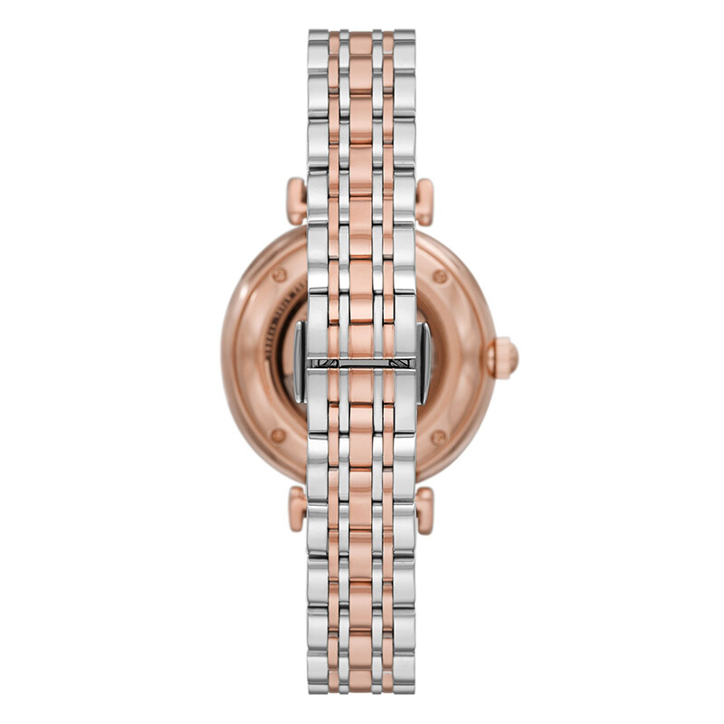 阿玛尼ARMANI 手表 钢制表带欧美表 心形镂空轻奢贝母女士机械腕表  AR60049商品第2张图片规格展示