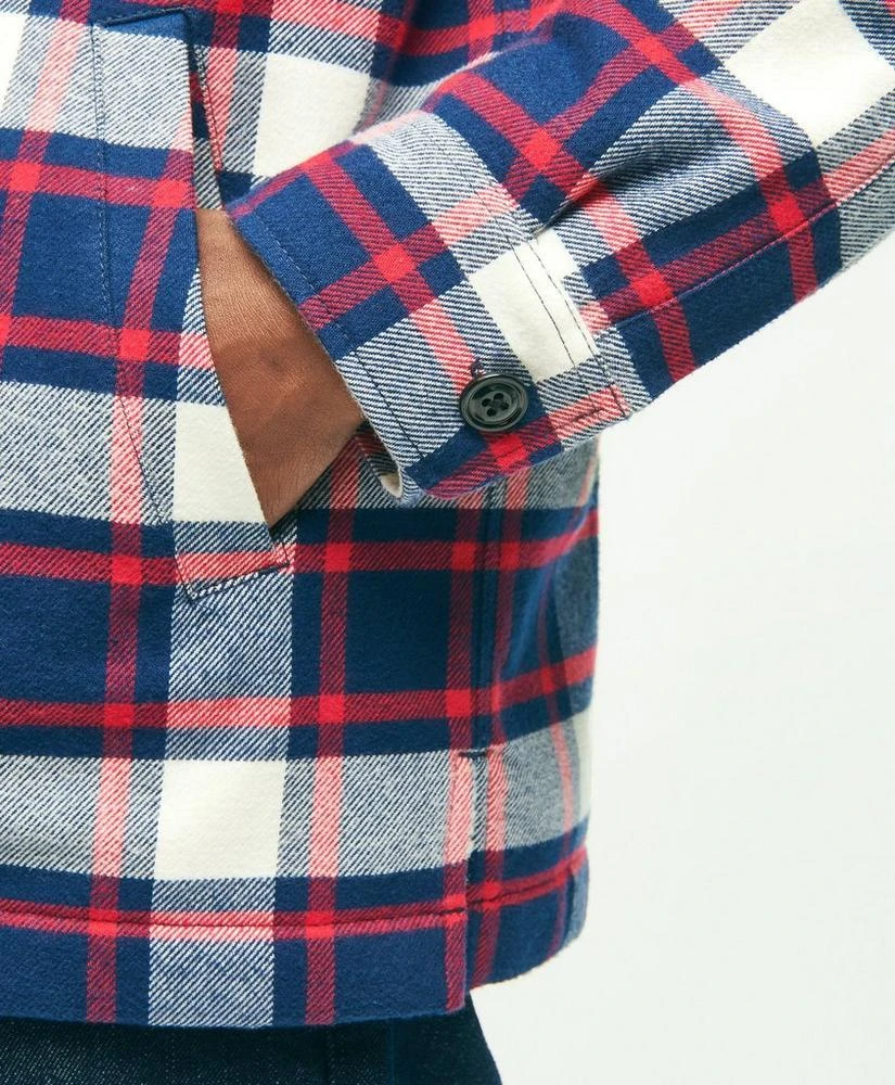 商品Brooks Brothers|Cotton Teddy Fleece Lined Shirt Jacket,价格¥1171,第4张图片详细描述