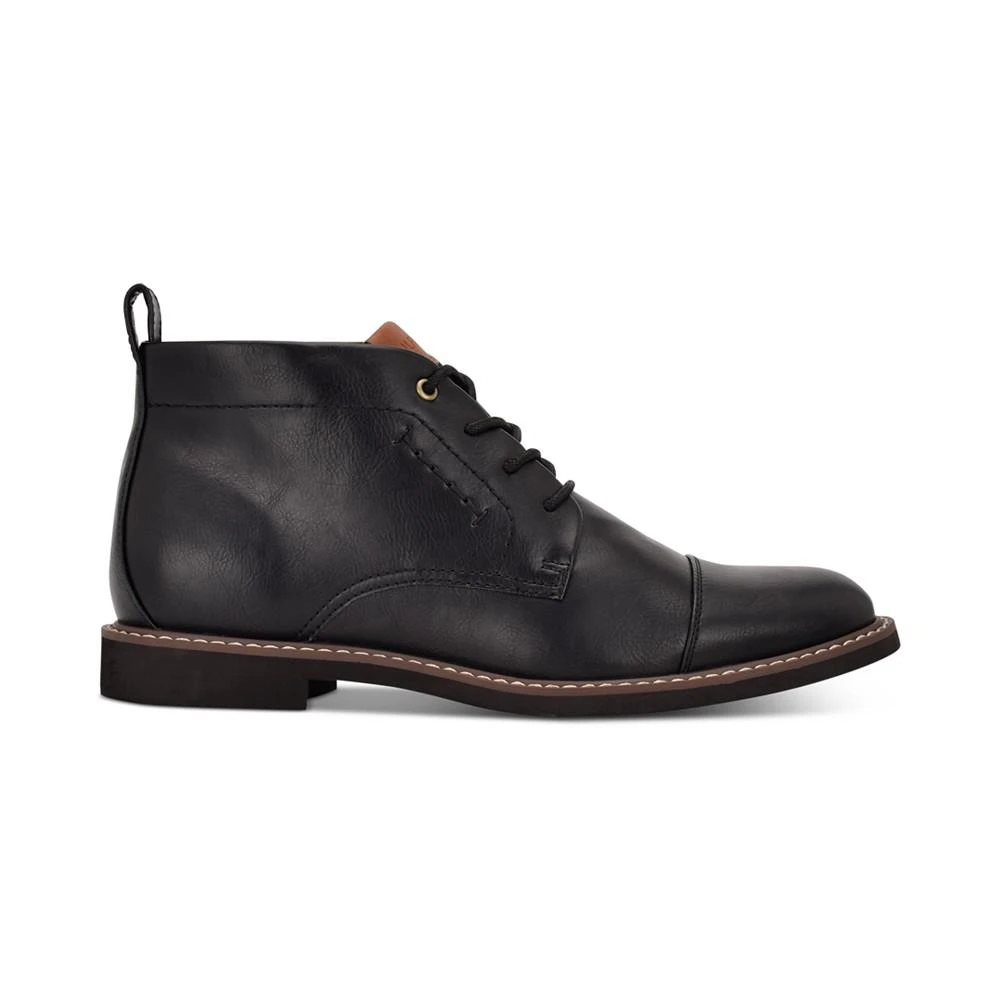 商品Tommy Hilfiger|Men's Gibby Faux-Leather Cap-Toe Chukka Boots,价格¥472,第2张图片详细描述