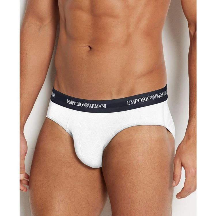 商品Emporio Armani|Men's Stretch-Cotton Briefs 2-Pack,价格¥135,第4张图片详细描述