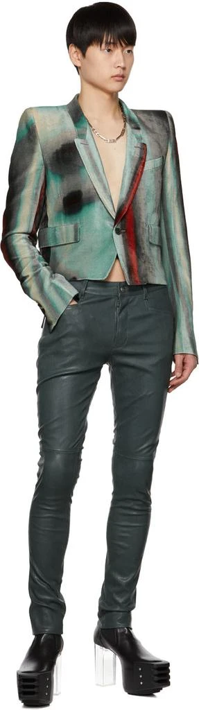商品Rick Owens|Green Tyrone Leather Pants,价格¥9285,第4张图片详细描述