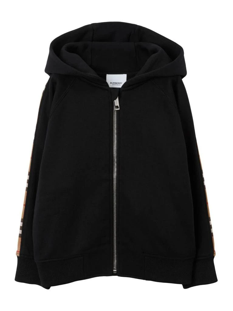 商品Burberry|Check panel zip hoodie,价格¥2454,第1张图片