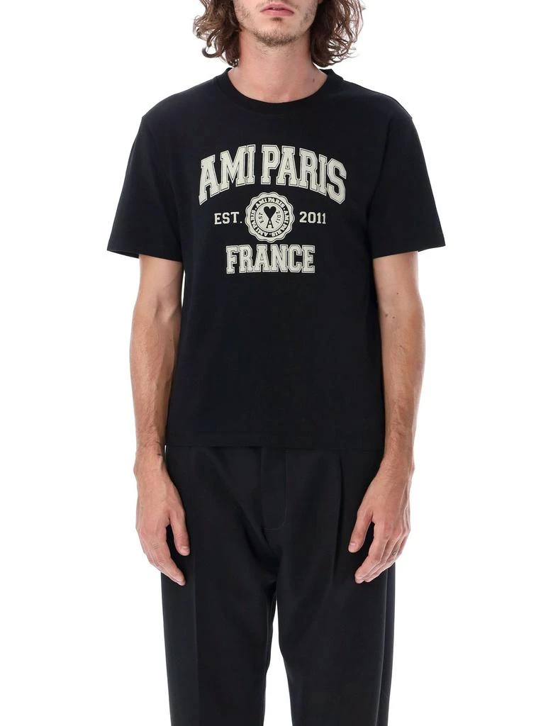 商品AMI|AMI Paris Logo Printed Crewneck T-Shirt,价格¥640,第1张图片