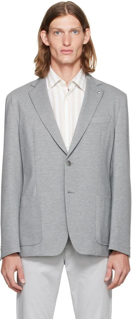 商品Hugo Boss|Gray Pin Blazer,价格¥2220,第1张图片