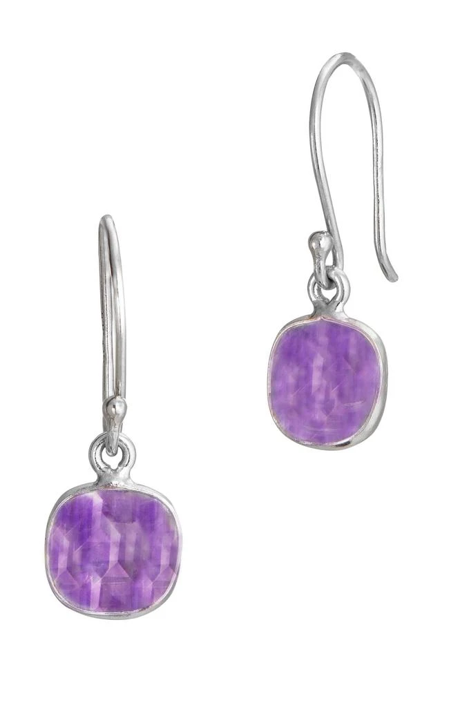 商品Savvy Cie Jewels|18k Gold Plated Blue Sapphire 3.80 carat wire earringa,价格¥193,第2张图片详细描述