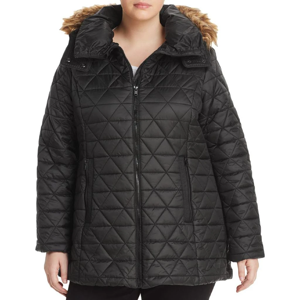 商品Marc New York by Andrew Marc|Marc New York by Andrew Marc Womens Plus Cypress Faux Fur Winter Puffer Coat,价格¥201,第2张图片详细描述