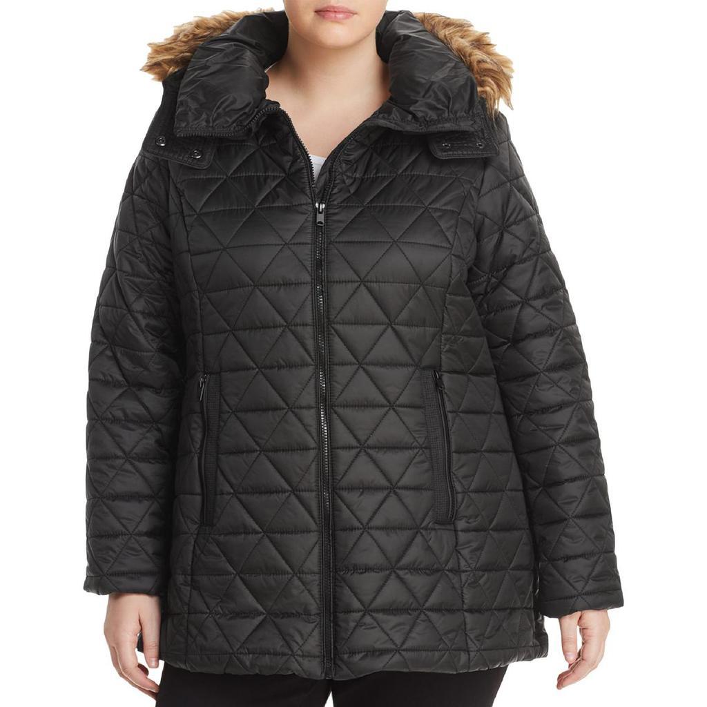 商品Marc New York by Andrew Marc|Marc New York by Andrew Marc Womens Plus Cypress Faux Fur Winter Puffer Coat,价格¥247-¥312,第5张图片详细描述