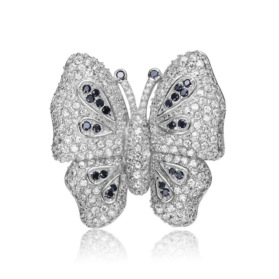 商品Megan Walford|Sterling Silver Cubic Zirconia Butterfly Pin,价格¥1376,第1张图片