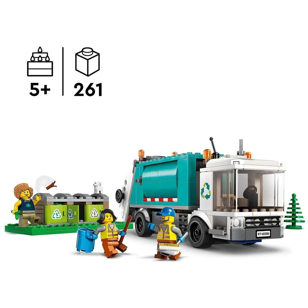 商品LEGO|LEGO City: Recycling Truck Bin Lorry Toy, Vehicle Set (60386),价格¥303,第3张图片详细描述