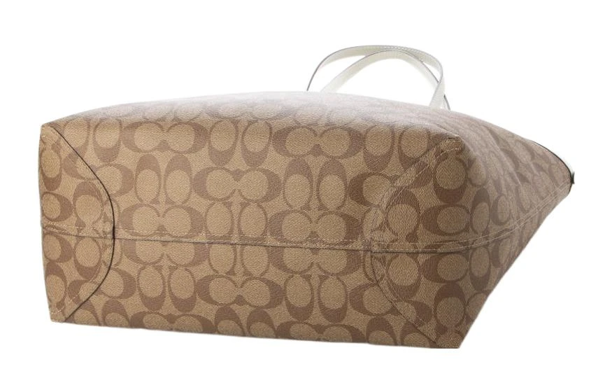 商品[国内直发] Coach|蔻驰 City 33 经典老花拉绳扣封口 PVC 托特包Tote包购物袋单肩手提包 大号 女款 棕色,价格¥1962,第4张图片详细描述