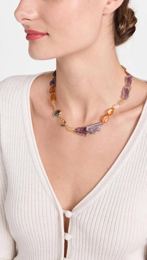 商品Chan Luu|Chan Luu 18k 镀金宝石项链,价格¥544,第3张图片详细描述