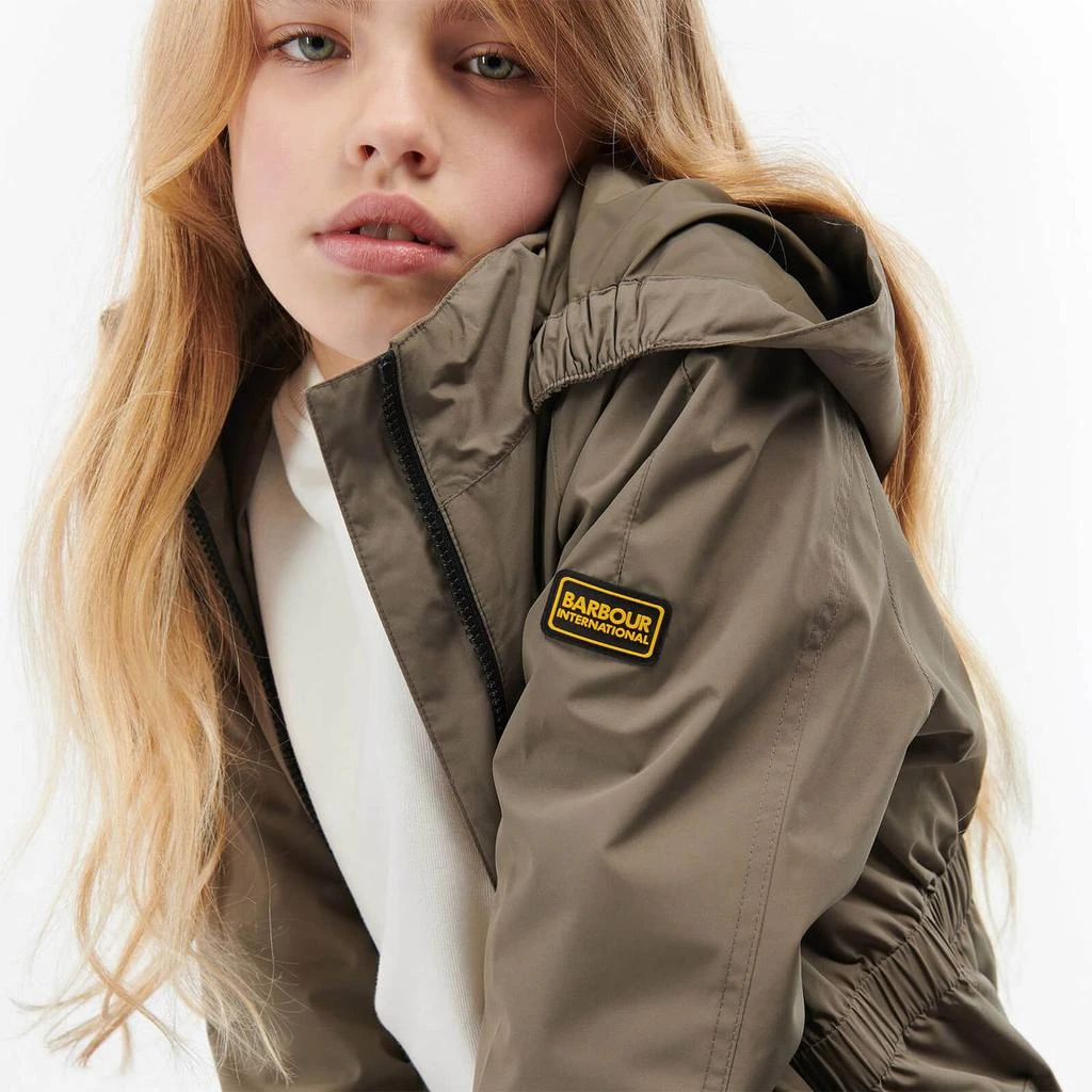 商品Barbour|Barbour International Girls' Dundrod Showerproof Jacket - Harley Green,价格¥509,第1张图片