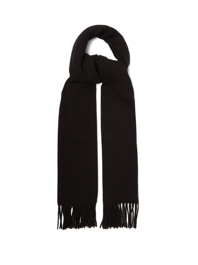 Fringed felted-wool scarf商品第1张图片规格展示