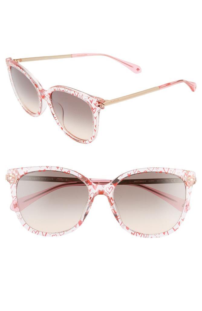 商品Kate Spade|britton 55mm cat eye sunglasses,价格¥447,第1张图片