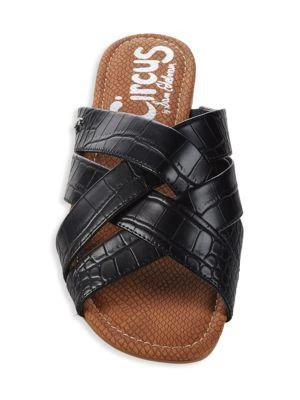 Burnett Textured Faux Leather Sandals 商品