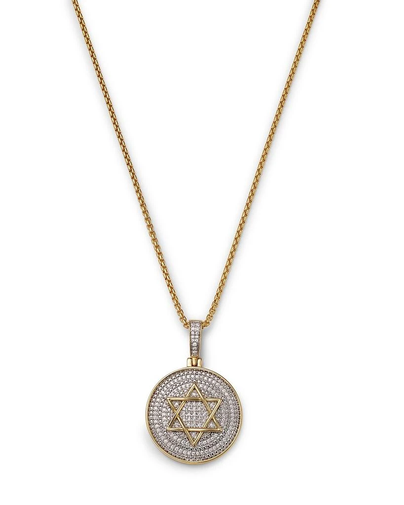 商品Bloomingdale's|Men's Diamond Star of David Medallion Pendant Necklace in 14K Yellow Gold, 0.50 ct. t.w.,价格¥20079,第1张图片