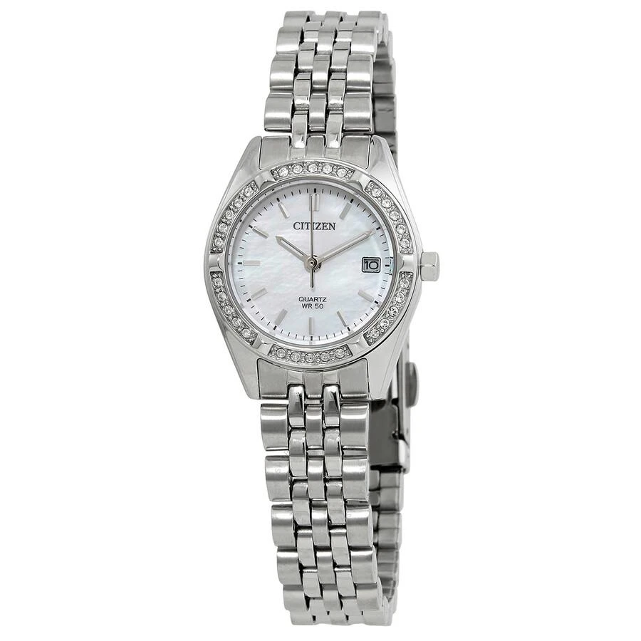 商品Citizen|Quartz Crystal Mother of Pearl Dial Ladies Watch EU6060-55D,价格¥663,第1张图片