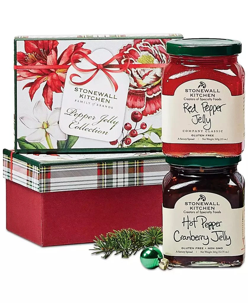 商品Stonewall Kitchen|Holiday Pepper Jelly Collection Gift Box, 2 Piece Set,价格¥239,第1张图片