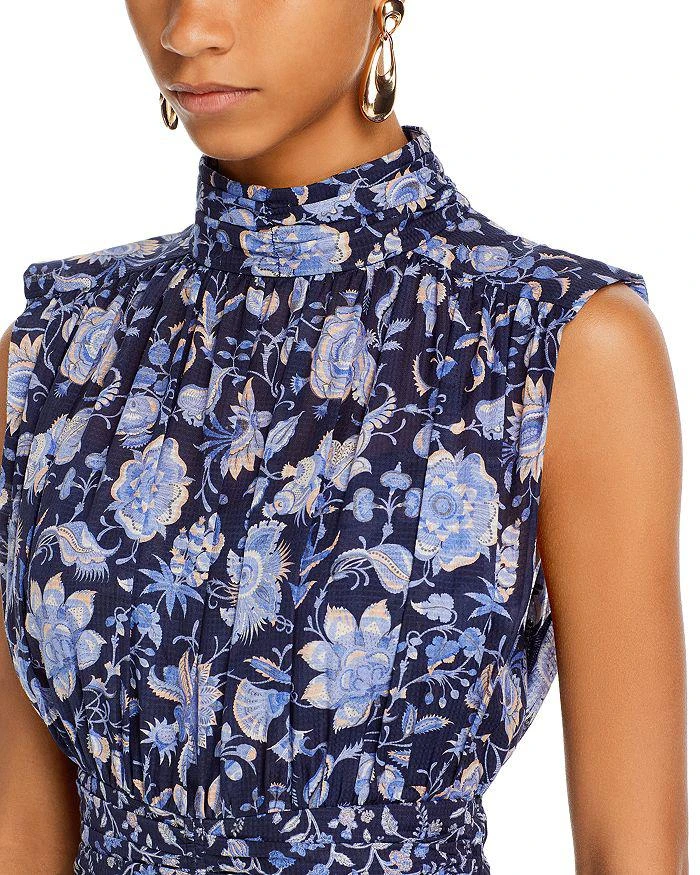 商品Derek Lam|Junia Ruched Sleeve Floral Midi Dress,价格¥3080,第2张图片详细描述