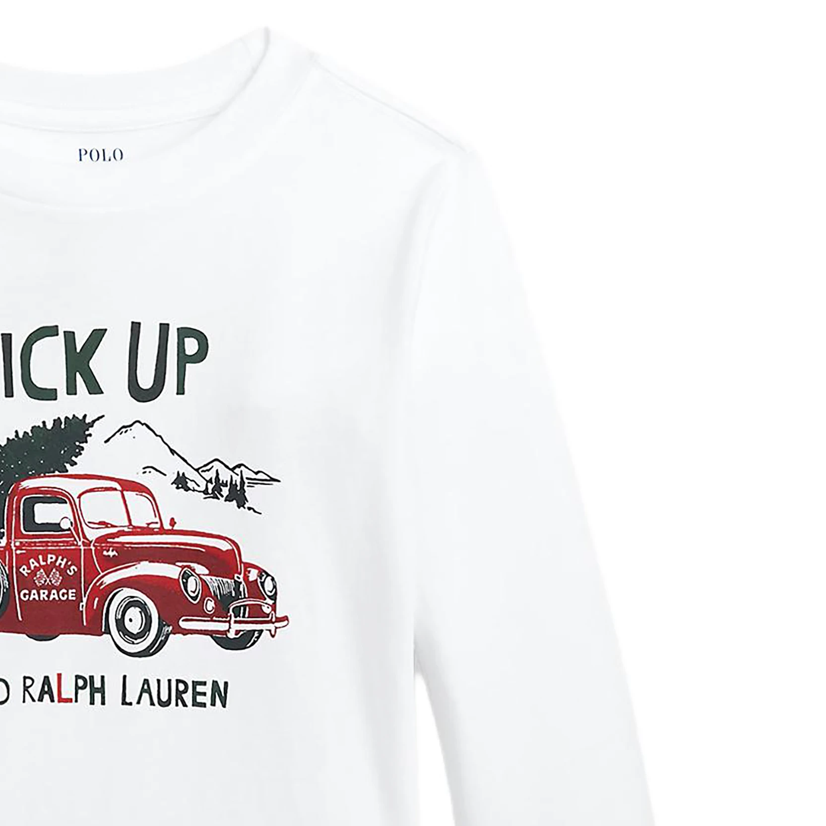 商品[国内直发] Ralph Lauren|Logo字母印花圆领长袖卫衣 白色 儿童款,价格¥528,第5张图片详细描述