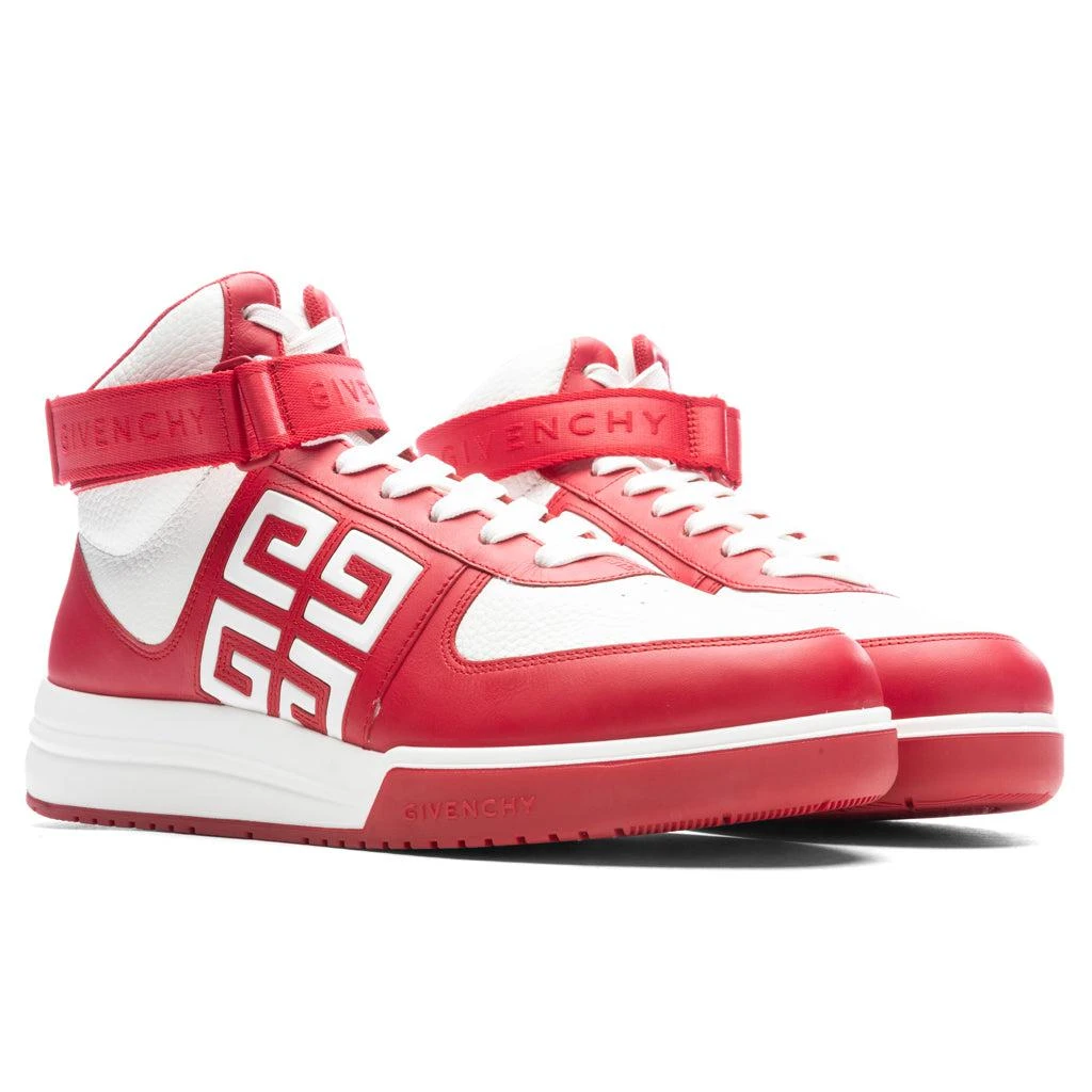 商品Givenchy|G4 High-Top Sneakers - Red/White,价格¥4030,第2张图片详细描述