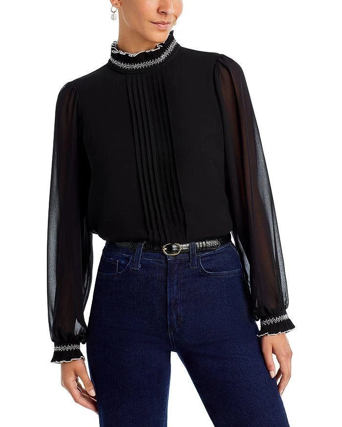 商品Karl Lagerfeld Paris|High Neck Blouse,价格¥445,第1张图片