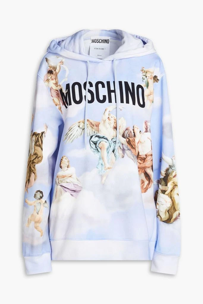 商品Moschino|Printed French cotton-terry hoodie,价格¥970,第1张图片